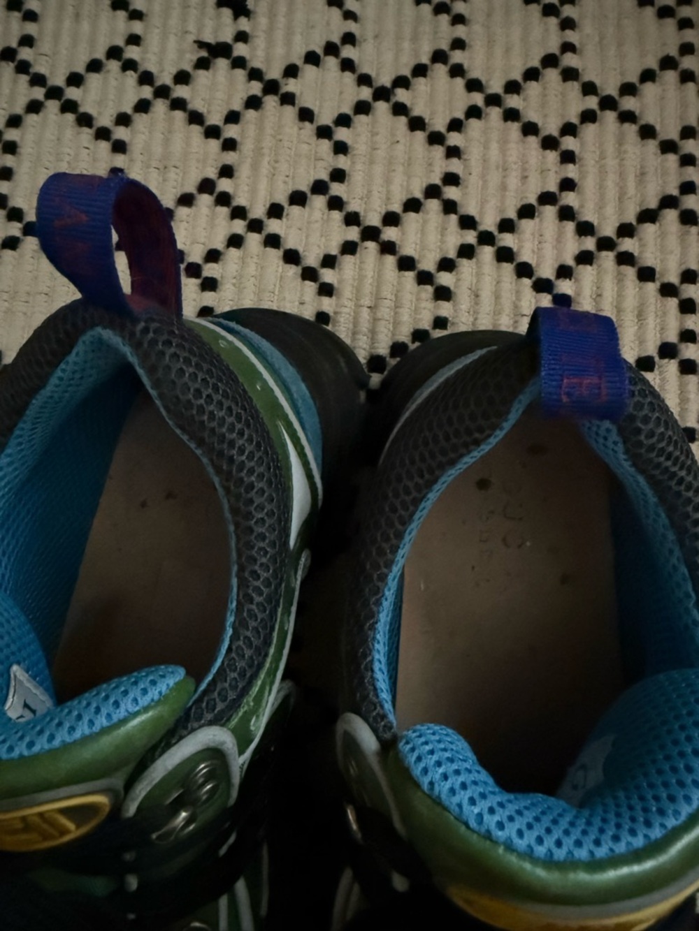 Gucci Green, Blue & Black Trail Runner Sneakers - Picture 4 of 5